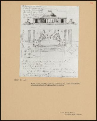 Water Works Design, Plan And Elevation Of First Alternative Of Second Series Of Preparatory Sketches