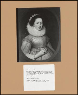 Portrait Of Elizabeth, Lady Cave, Daughter Of Sir Herbert Croft Of Croft Castle And Wife Of Sir Thomas Cave; Half-Length, Wearing A Silver-Coloured Dress