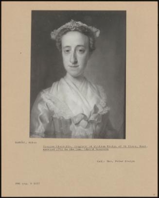 Frances Glanville, Daughter Of William Evelyn Of St Clere, Kent, Married 1742 To The Hon. Edward Boscawen