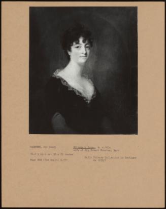 Elizabeth Brown D.C.1834 Wife Of Sir Robert Preston, Bart