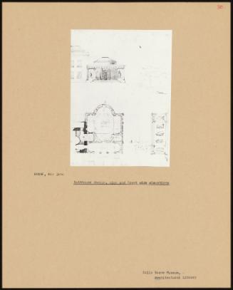 Bathhouse Design, Plan And Front Side Elevations