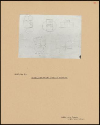 Unidentified Designs, Plans And Elevations