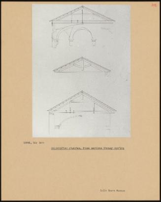 Unidentified Churches, Three Sections Through Roofing