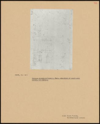 Palazzo Vidoni-Caffarelli, Rome, Elevation Of South-West Corner, And details