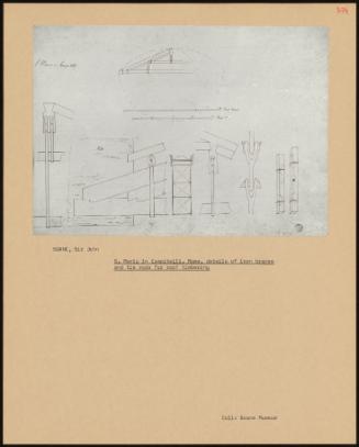 S Maria In Campitelli, Rome, details Of Iron Braces And Tie Rods For Roof Timbering