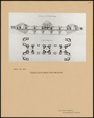 Triumphal Bridge Design, Plan And Section