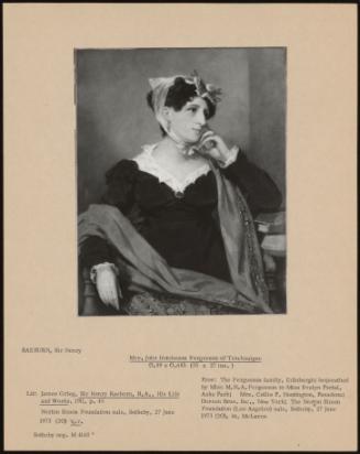 Mrs. John Hutcheson Fergusson Of Trochraigne