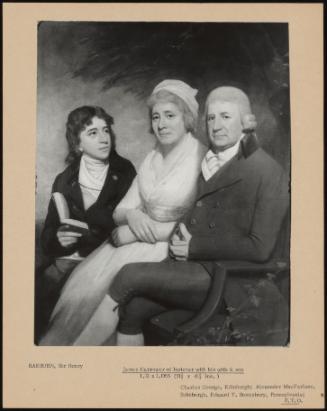 James Harrower Of Inzievar With His Wife & Son
