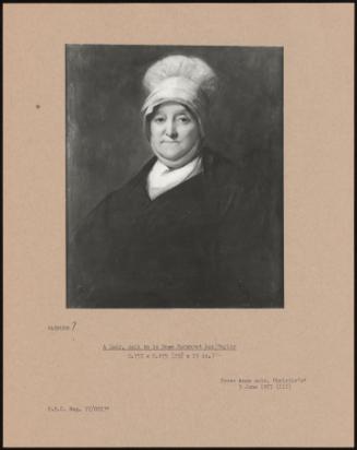 A Lady, Said To Be Dame Margaret Ann Taylor