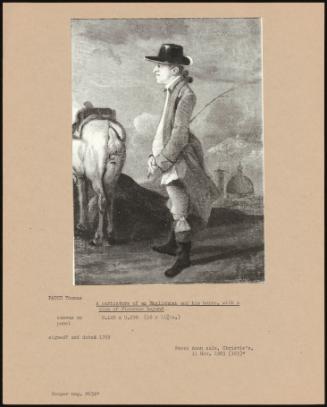 A Caricature Of An Englishman And His Horse, With A View Of Florence Beyond