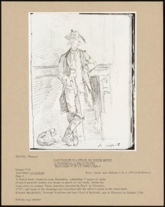 Lord Seaforth In A Tricorn Hat Leaning Against A Mantelpiece, A Dog At His Feet