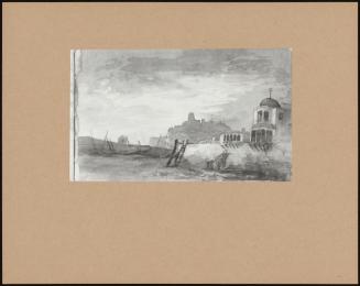 (Wash Drawing Of Coast Scene With Church, Castle And Boats, From Sketchbook)