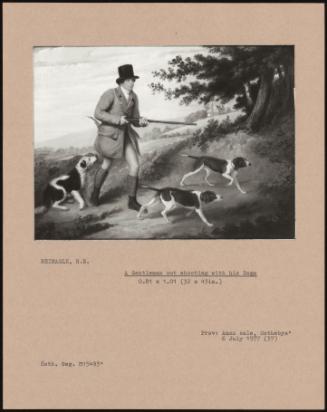 A Gentleman Out Shooting With His Dogs