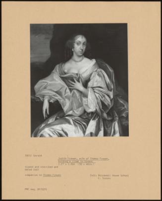 Judith Frewen, Wife Of Thomas Frewen, Holding A Cloak To Breast