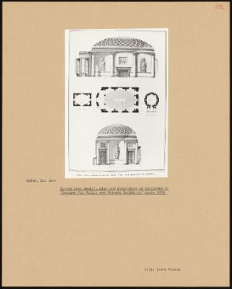 Dining Room Design, Plan And Elevations As Published In 'designs For Public And Private Buildings' Plate Xxxv