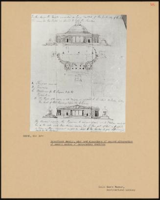 Water Work Design, Plan And Elevations Of Second Alternative Of Second Series Of Preparatory Sketches