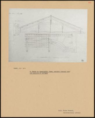 S Maria In Campitelli, Rome, Section Through Roof And details Of Rafters