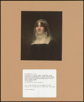 Portrait Of A Lady, Said To Be Mrs. Jane Hodgson (1749/50-1814), Wife Of Mr.V.Giles, Bust Length In A Black Dress, With A Lace And A Headdress