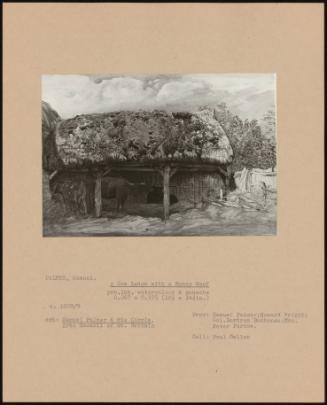 A Cow Lodge With A Mossy Roof