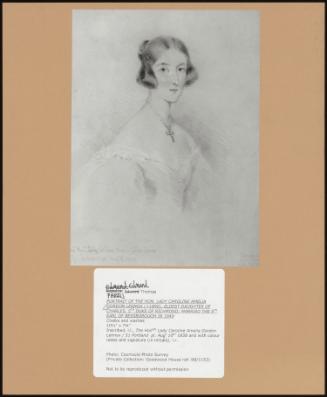 Portrait Of The Hon. Lady Caroline Amelia Gordon Lennox (+1890), Eldest Daughter Of Charles, 5th Duke Of Richmond; Married The 5th Earl Of Bessborough In 1849