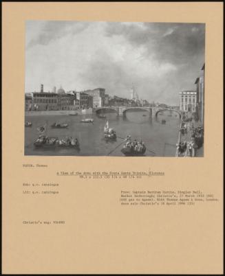 A View Of The Arno With The Ponte Santa Trinita, Florence