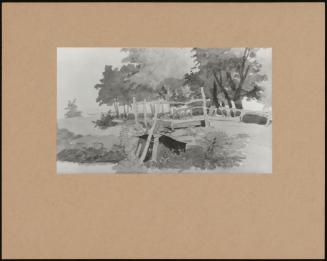 Landscape with Bridge Over Stream