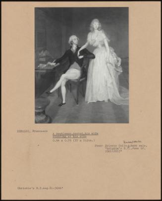 A Gentleman, Seated, His Wife Standing At His Side