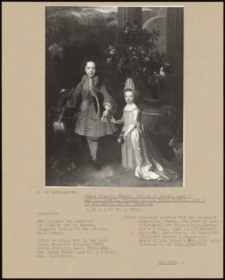 James Francis Edward, Prince Of Wales, Aged 7, And His Sister, Princes Louisa Maria Teresa, Aged 3 In The Garden Of St. Germains