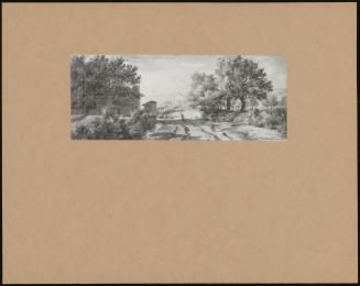 An Italian Landscape With A Villa Among Trees