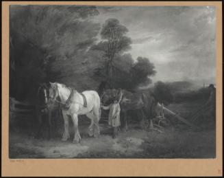 A Ploughman and His Team by a Wood