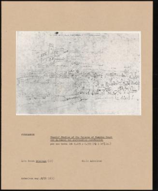 Sheet Of Studies Of The Palaces Of Hampton Court And Richmond And Surrounding Countryside