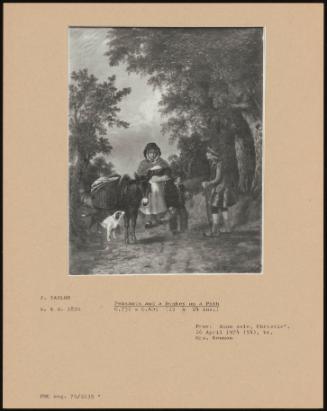 Peasants And A Donkey On A Path