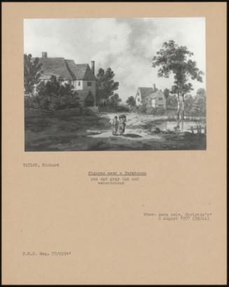 Figures Near A Farmhouse