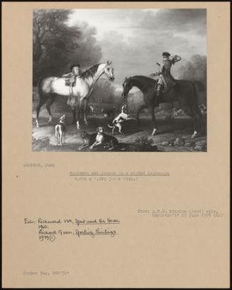 Huntsmen and Hounds in a Wooded Landscape