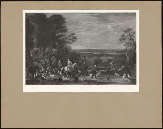 Hunting Scene with Gentleman on Horseback