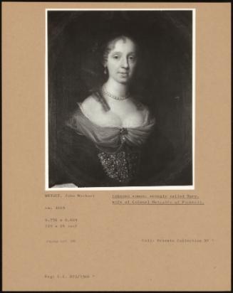Unknown Woman, Wrongly Called Mary, Wife Of Colonel Metcalfe Of Pickhill