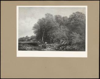 A Wooded River Landscape With Eel Traps