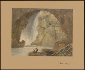 A Grotto with a Waterfall