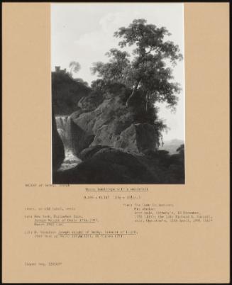 Rocky Landscape with a Waterfall