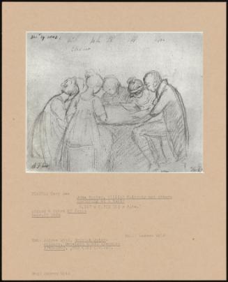 John Varley, William Mulready And Others Sketching At A Table