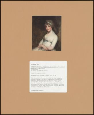 Portrait Of Anne, Lady Grenville, Nee Pitt (1772-1864) In White With A Blue Sash