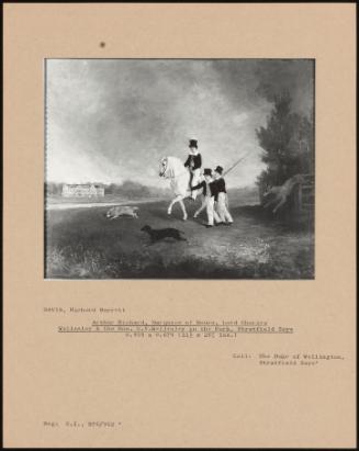 Arthur Richard, Marquess Of Douro, Lord Charles Wellesley & The Hon. G.V. Wellesley In The Park, Stratfield Saye