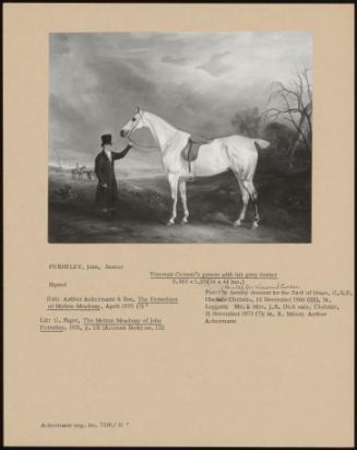 Viscount Curzon's Groom With His Grey Hunter