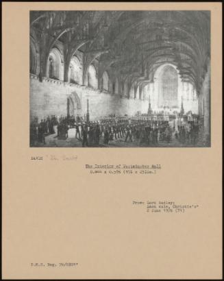 The Interior Of Westminster Hall