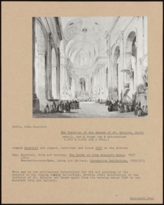 The Interior Of The Church Of St. Sulpice, Paris