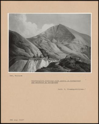 Unidentified Landscape With Quarry In Background And Minehead In Foreground