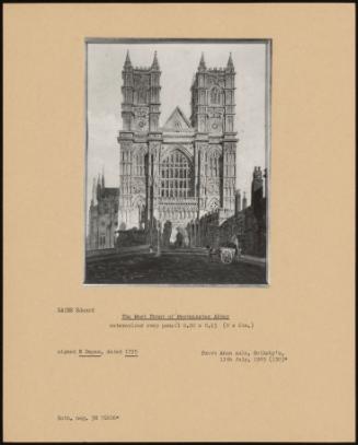 The West Front Of Westminster Abbey