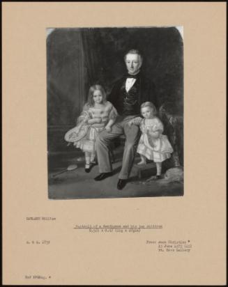 Portrait Of A Gentleman And His Two Children