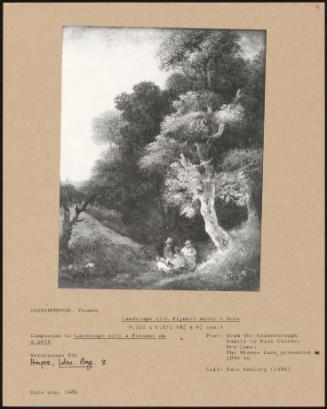 Landscape with figures under a tree