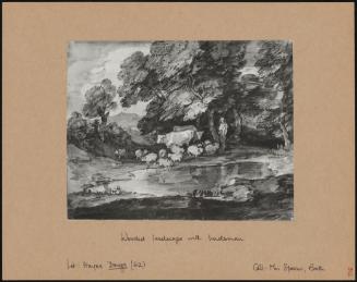 Wooded landscape with herdsman